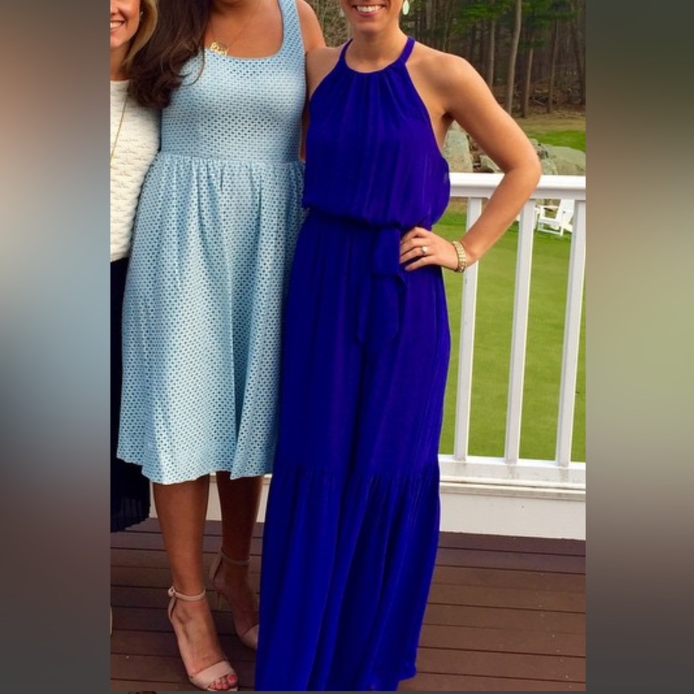 Jessica Simpson Royal blue high neck maxi dress. Worn once!